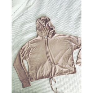 Dark Pink Crop Hoodie